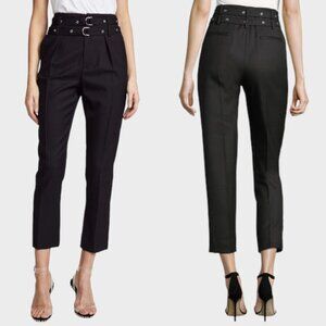 IRO Lana Black High-Waist Pleated Wool Pants Trousers FR36 / US4 NWOT